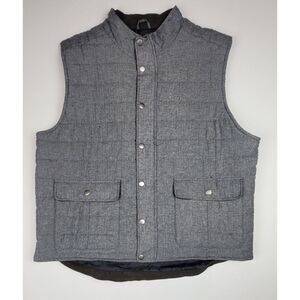 Southern Pines Puffer Vest‎ Mens 2XL. Grey Brown Tweed.